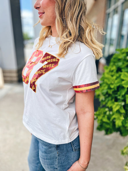 Amelia's Custom Queen Of Sparkles V Neck Kansas City Football tee