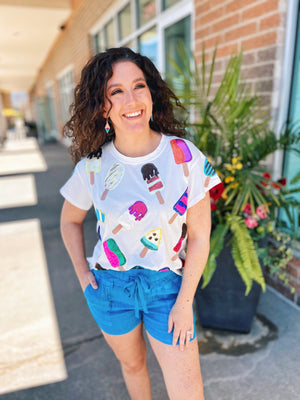 Queen of Sparkles Popsicle Print tee