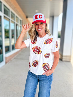 KC Trucker Hat with Varsity Block Patch Letter