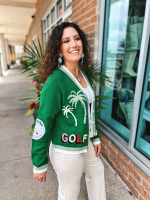 Golf Cardigan in Green