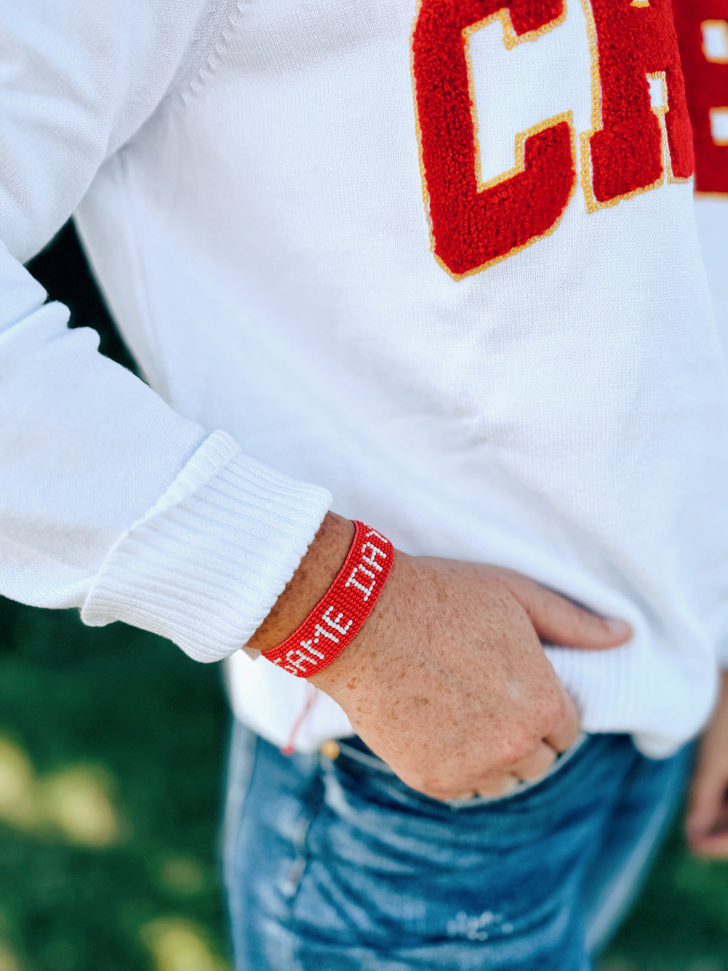 Beaded Game Day Bracelet