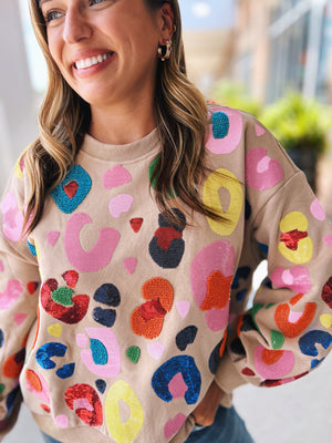 Queen of Sparkles Colorful Spots Sweatshirt