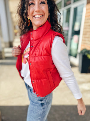 Red Puffer Vest