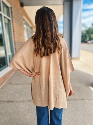 Dolman Sleeve Cardigan in Sand