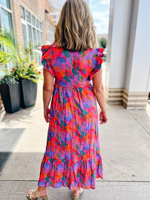 Paint Print Maxi Dress