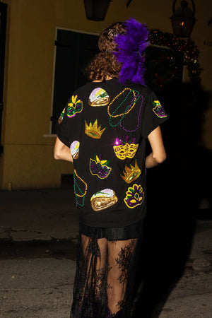 Queen of Sparkles Mardi Gras Tee