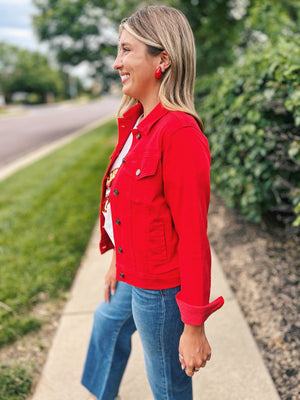 Red Jean Jacket