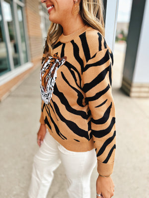 Queen of Sparkles Tiger Sweater