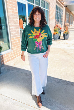 Queen of Sparkles Fall Harvest Bouquet Sweatshirt