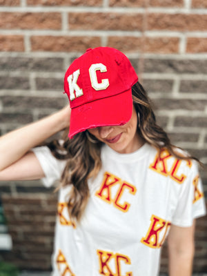 KC Varsity Patch Red Baseball Cap