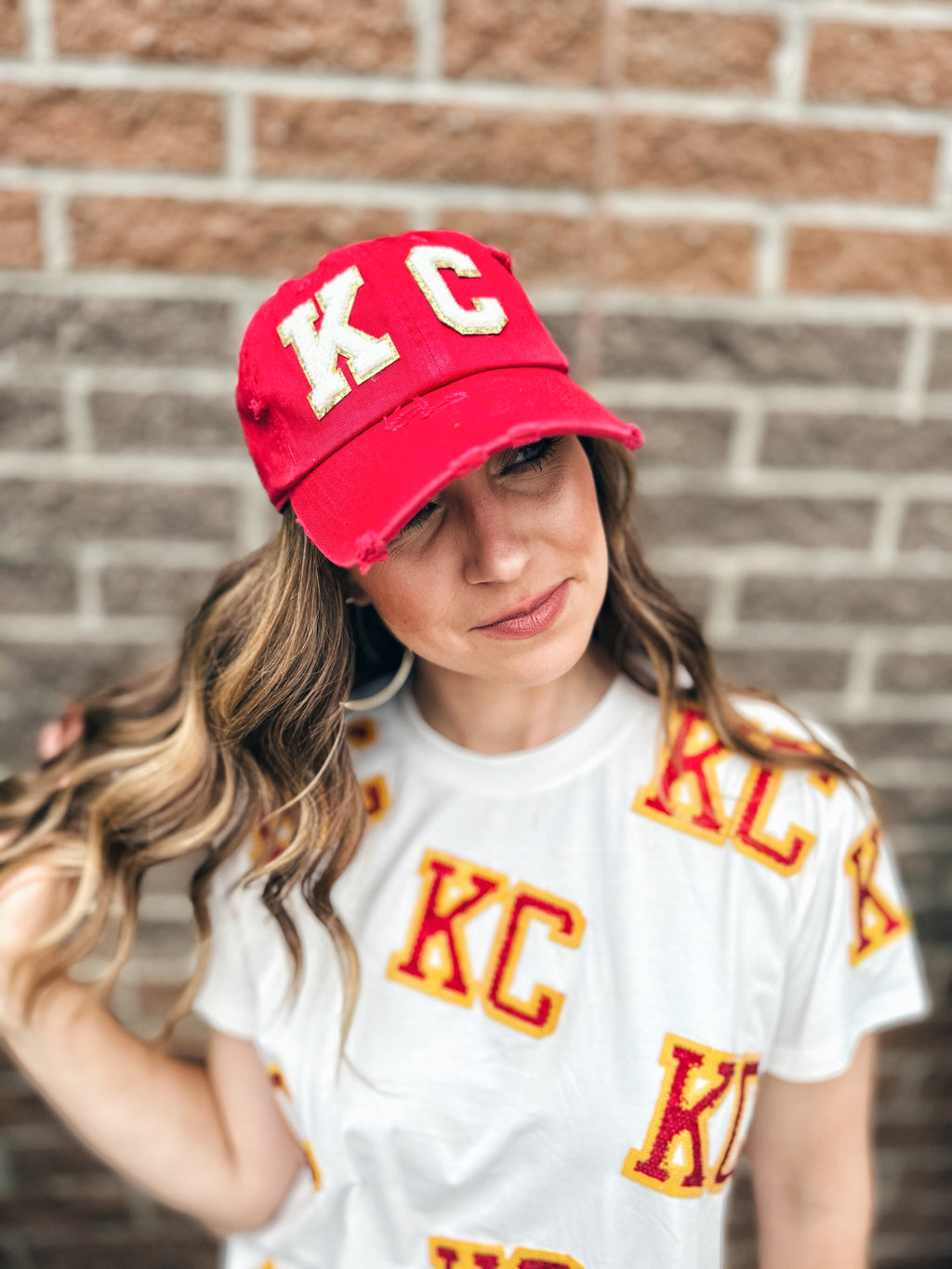 KC Varsity Patch Red Baseball Cap