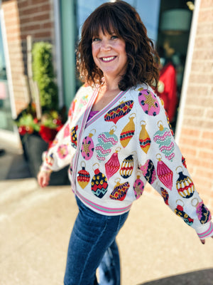 Queen of Sparkles Ornament Cardigan