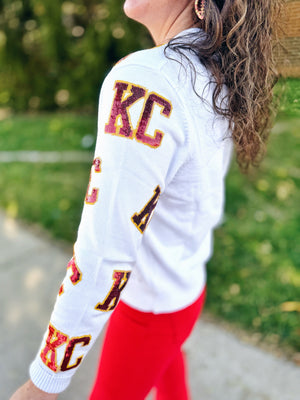 Queen of Sparkles x Amelia's Boutique KC Scatter Long Sleeve Sweater