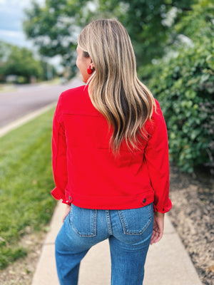 Red Jean Jacket