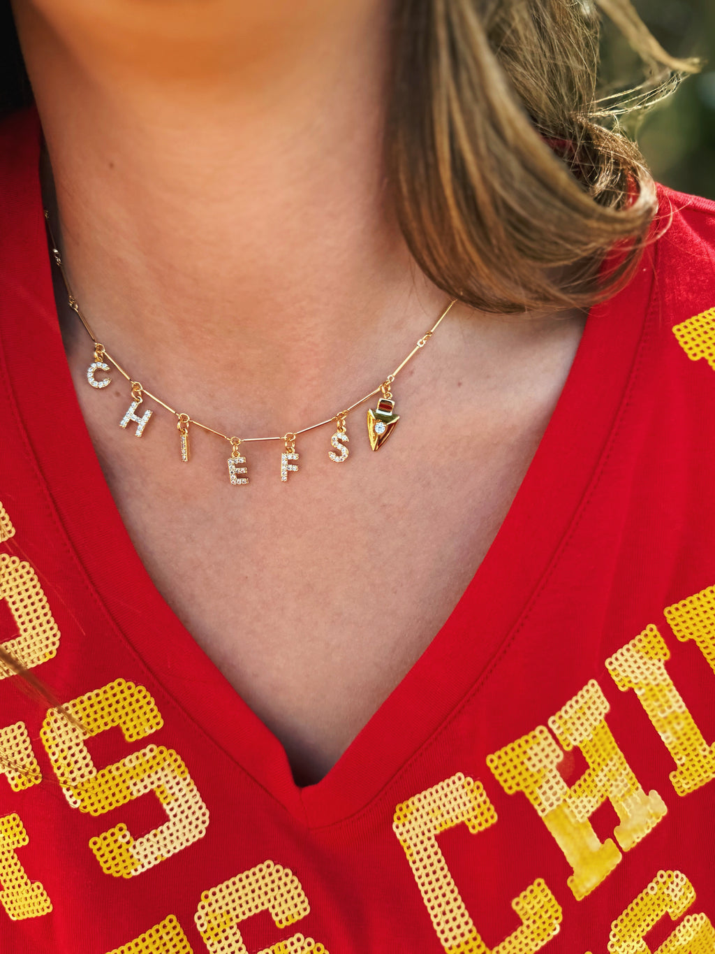 Chiefs Drop Necklace