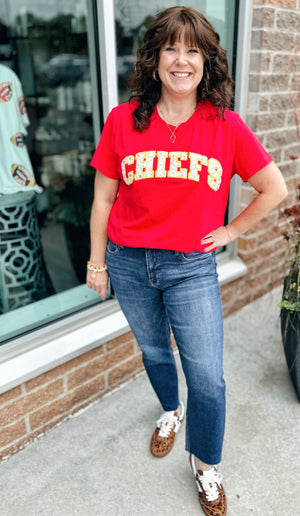 CUSTOM CHIEFS GEM TEE W/ SCOOP NECK