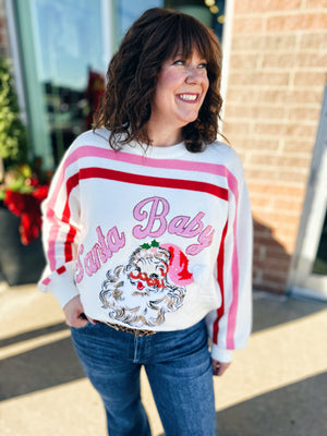 Queen of Sparkles Santa Baby Sweater