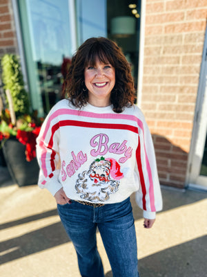 Queen of Sparkles Santa Baby Sweater