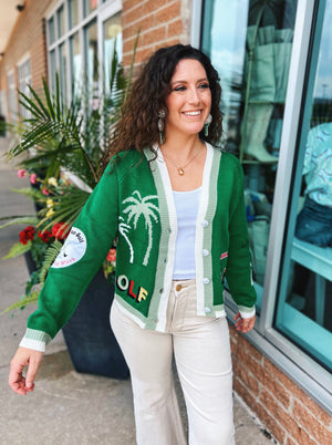 Golf Cardigan in Green