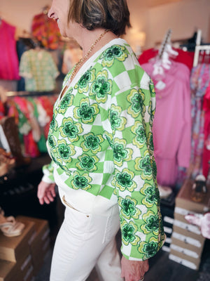 Queen of Sparkles Shamrock Cardigan