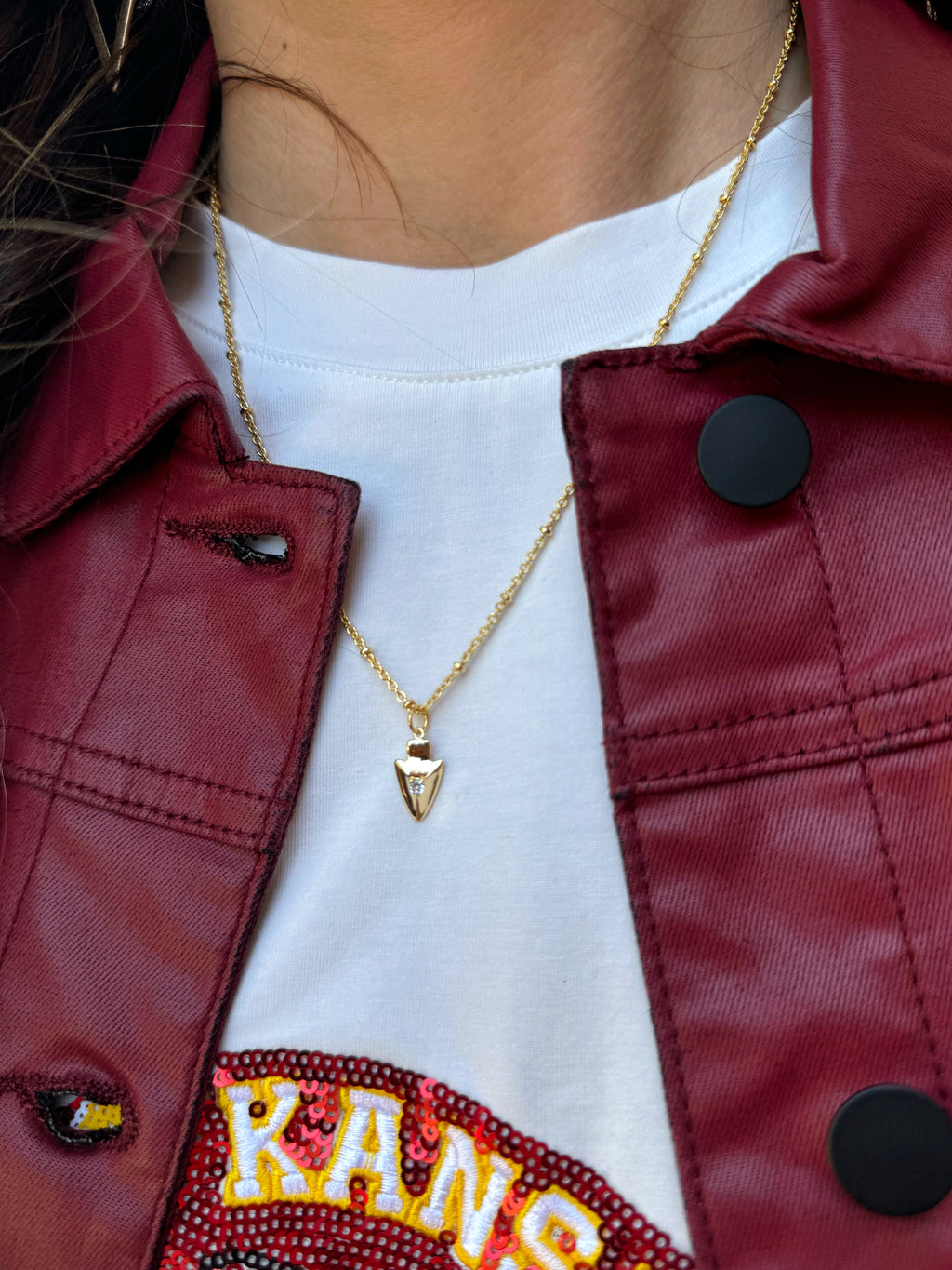 Arrowhead Drop Necklace