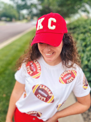 KC Varsity Patch Red Baseball Cap