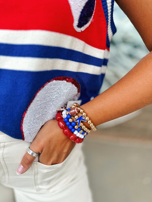 Kansas Inspired Game Day Sweater Vest - Queen of Sparkles