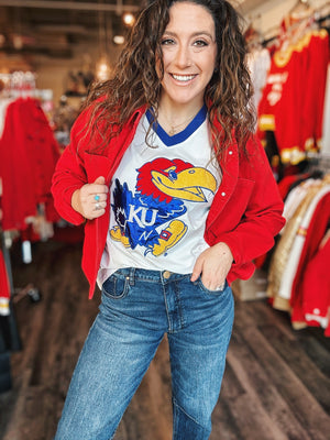 Queen of Sparkles KU Jayhawk Tee