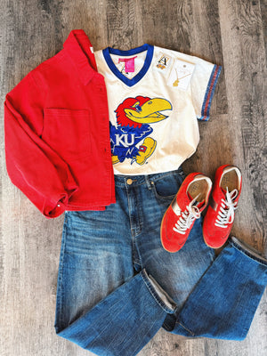 Queen of Sparkles KU Jayhawk Tee