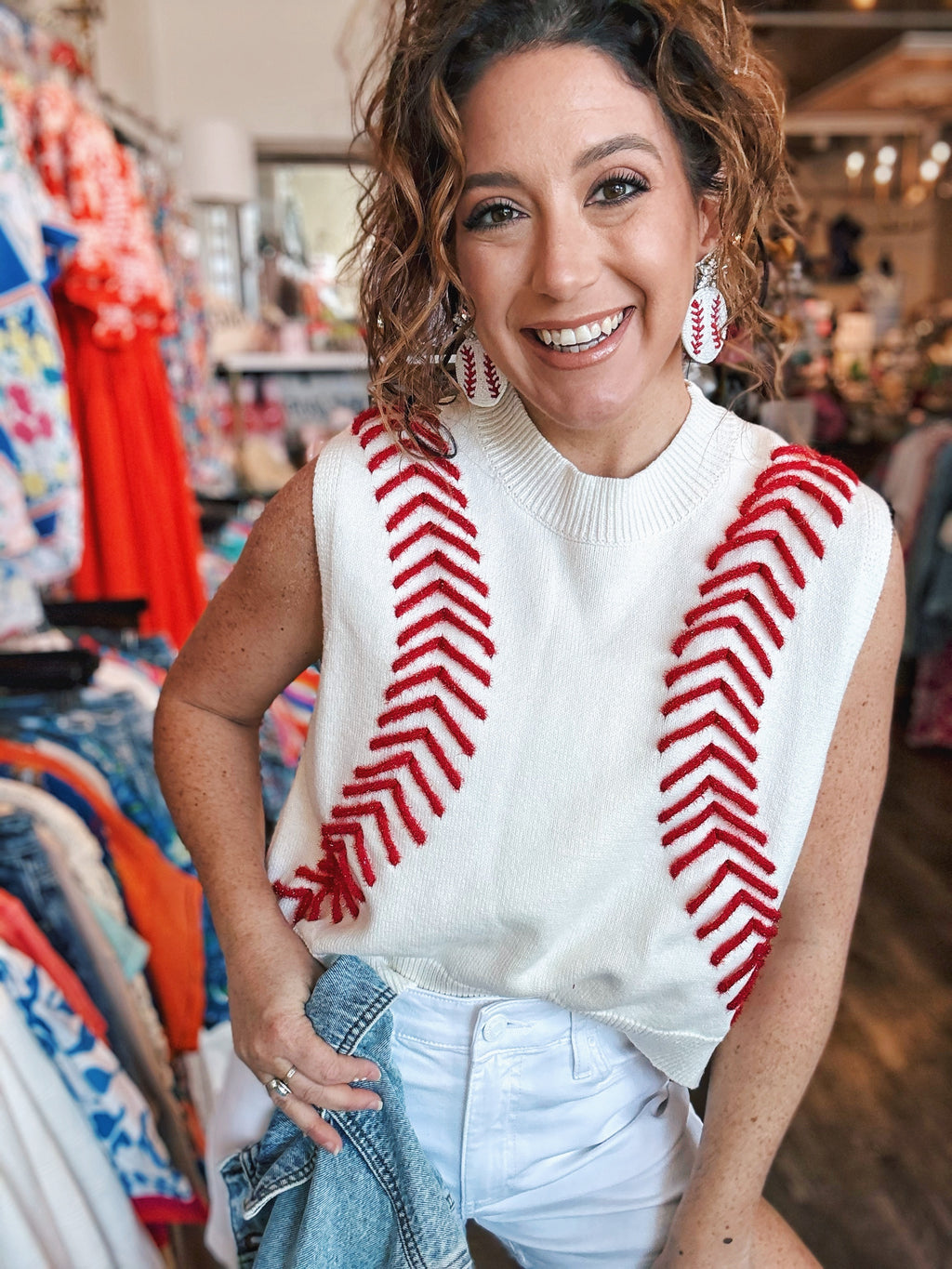 Queen of Sparkles Baseball Sweater Vest