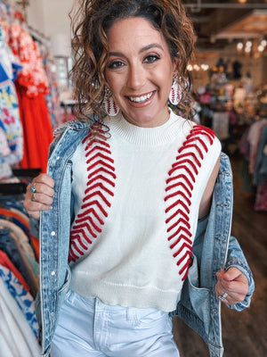 Queen of Sparkles Baseball Sweater Vest